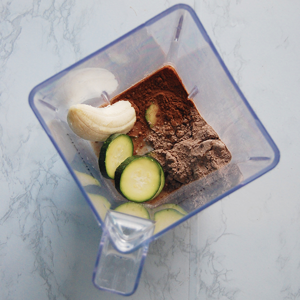 Post Workout Chocolate Zucchini Bread Smoothie